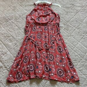 NWT Francesca's Blue Rain Boho Halter Dress Juniors Size 14